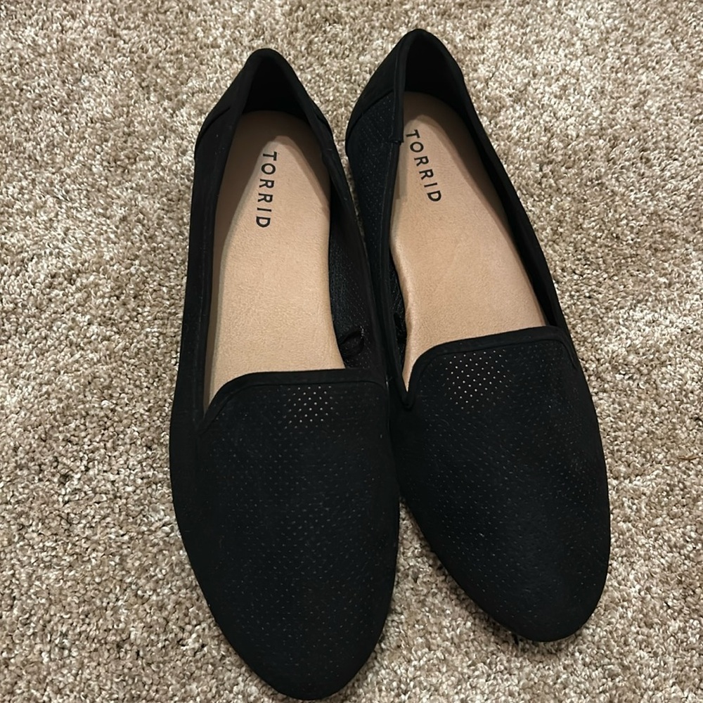 Torrid Perforated Fabric Flats Sz 10W